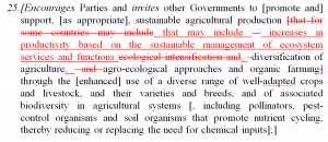 Fiktives Beispiel eines Absatzes während der Verhandlungen.