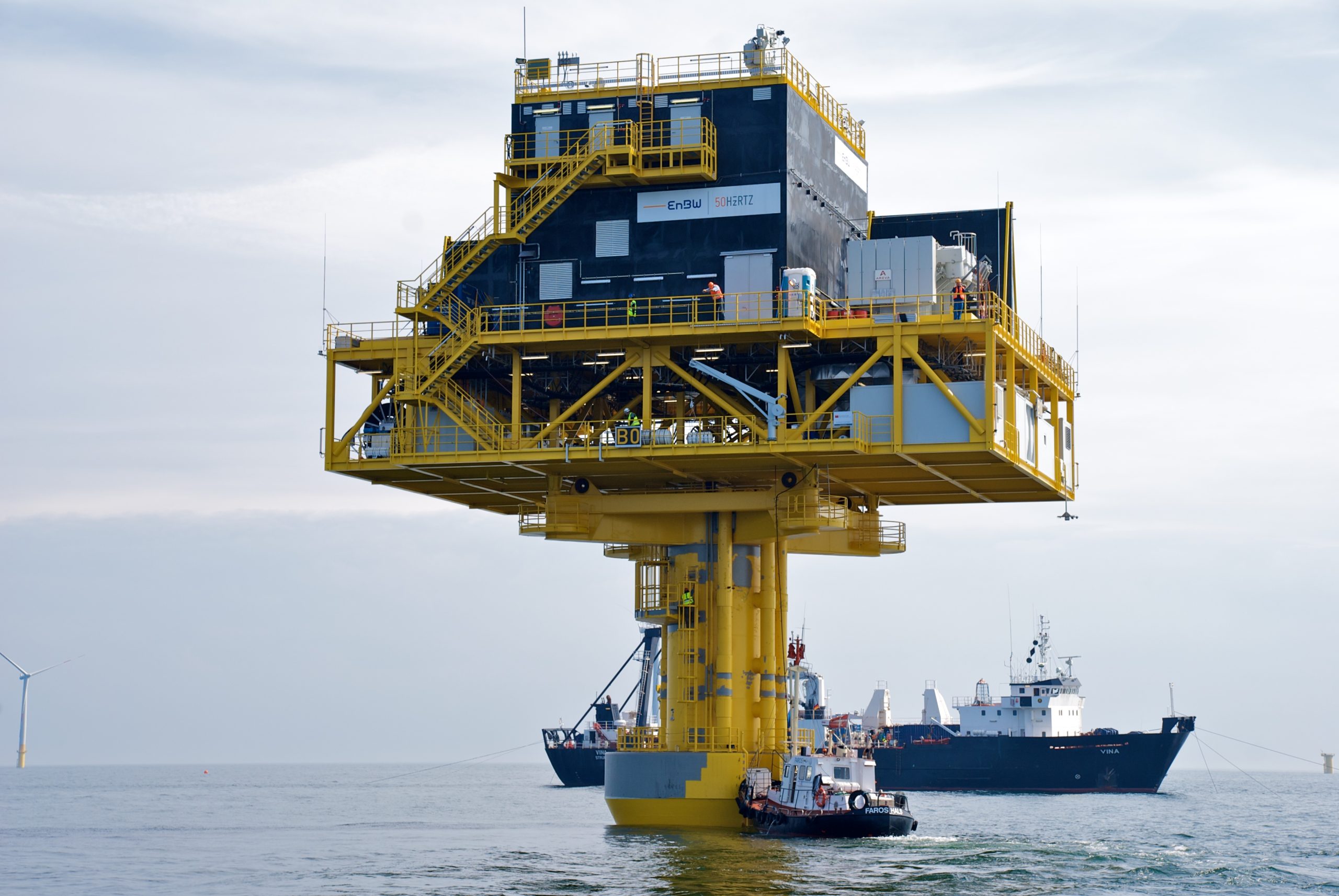 Bau des Offshore-Windparks Baltic 1 - Foto: NABU/Andreas Fußer